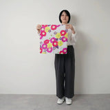 風呂敷 45cm｜こはれ フラワーストライプ グレー｜綿100％｜むす美 むす美