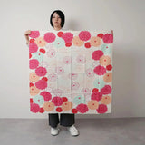 風呂敷 100cm｜菊柄 / レッド｜ひめむすびシリーズ - Adeline Klam｜オーガニックコットン｜むす美 むす美