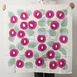 風呂敷 90cm｜竹久夢二 つばき アズキ / ホワイトグレー｜綿100％｜むす美 むす美