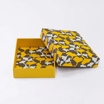 貼り箱ケース｜銀杏柄｜手染め和紙 筆箱 日本製｜幸せの文様シリーズ 小物入れ【 Fuwa Market オリジナル 】 Fuwa Market