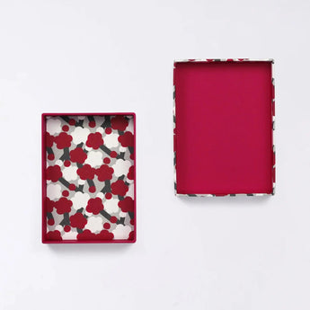 貼り箱ケース｜梅柄｜手染め和紙 筆箱 日本製｜幸せの文様シリーズ 小物入れ【 Fuwa Market オリジナル 】 Fuwa Market