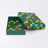 貼り箱ケース｜市松柄｜手染め和紙 筆箱 日本製｜幸せの文様シリーズ 小物入れ【 Fuwa Market オリジナル 】 Fuwa Market