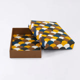 貼り箱ケース｜青海波柄｜手染め和紙 筆箱 日本製｜幸せの文様シリーズ 小物入れ【 Fuwa Market オリジナル 】 Fuwa Market