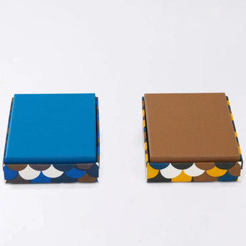 貼り箱ケース｜青海波柄｜手染め和紙 筆箱 日本製｜幸せの文様シリーズ 小物入れ【 Fuwa Market オリジナル 】 Fuwa Market