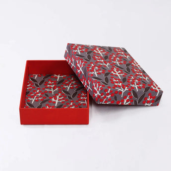 貼り箱ケース｜南天柄｜手染め和紙 筆箱 日本製｜幸せの文様シリーズ 小物入れ【 Fuwa Market オリジナル 】 Fuwa Market