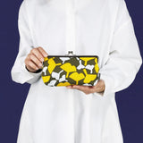 がま口 (横型 / 小)｜銀杏柄｜手染め生地 帆布 綿100% 和財布 ポーチ ウォレットポーチ 日本製｜京都職人仕上げ 【 Fuwa Market オリジナル 】 Fuwa Market