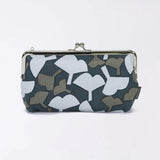 がま口 (横型 / 小)｜銀杏柄｜手染め生地 帆布 綿100% 和財布 ポーチ ウォレットポーチ 日本製｜京都職人仕上げ 【 Fuwa Market オリジナル 】 Fuwa Market