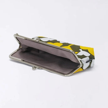 がま口 (横型 / 小)｜銀杏柄｜手染め生地 帆布 綿100% 和財布 ポーチ ウォレットポーチ 日本製｜京都職人仕上げ 【 Fuwa Market オリジナル 】 Fuwa Market