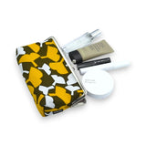 がま口 (横型 / 小)｜銀杏柄｜手染め生地 帆布 綿100% 和財布 ポーチ ウォレットポーチ 日本製｜京都職人仕上げ 【 Fuwa Market オリジナル 】 Fuwa Market