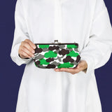 がま口 (横型 / 小)｜松柄｜手染め生地 帆布 綿100% 和財布 ポーチ ウォレットポーチ 日本製｜京都職人仕上げ 【 Fuwa Market オリジナル 】 Fuwa Market