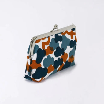 がま口 (横型 / 小)｜松柄｜手染め生地 帆布 綿100% 和財布 ポーチ ウォレットポーチ 日本製｜京都職人仕上げ 【 Fuwa Market オリジナル 】 Fuwa Market