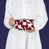 がま口 (横型 / 小)｜梅柄｜手染め生地 帆布 綿100% 和財布 ポーチ ウォレットポーチ 日本製｜京都職人仕上げ 【 Fuwa Market オリジナル 】 Fuwa Market