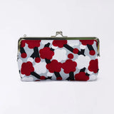 がま口 (横型 / 小)｜梅柄｜手染め生地 帆布 綿100% 和財布 ポーチ ウォレットポーチ 日本製｜京都職人仕上げ 【 Fuwa Market オリジナル 】 Fuwa Market