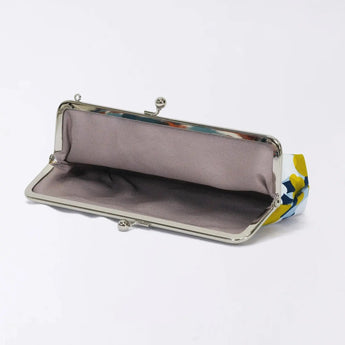 がま口 (横型 / 小)｜梅柄｜手染め生地 帆布 綿100% 和財布 ポーチ ウォレットポーチ 日本製｜京都職人仕上げ 【 Fuwa Market オリジナル 】 Fuwa Market