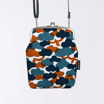 がま口 (縦型 / 大) ｜松柄｜手染め帆布 スマホショルダー 日本製｜京都職人仕上げ 【 Fuwa Market オリジナル 】 Fuwa Market