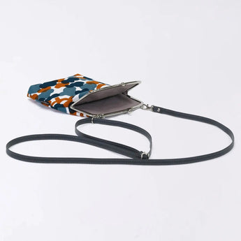 がま口 (縦型 / 大) ｜松柄｜手染め帆布 スマホショルダー 日本製｜京都職人仕上げ 【 Fuwa Market オリジナル 】 Fuwa Market