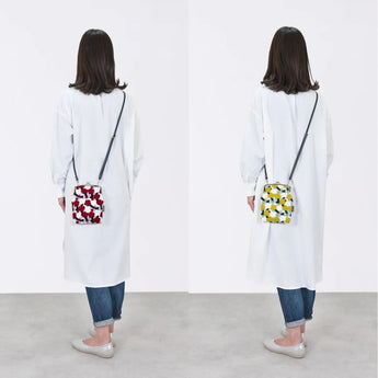 がま口 (縦型 / 大) ｜梅柄｜手染め帆布 スマホショルダー 日本製｜京都職人仕上げ 【 Fuwa Market オリジナル 】 Fuwa Market