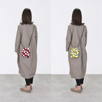 がま口 (縦型 / 大) ｜梅柄｜手染め帆布 スマホショルダー 日本製｜京都職人仕上げ 【 Fuwa Market オリジナル 】 Fuwa Market