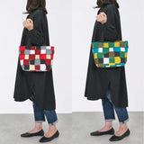 トートバッグ（横型）｜市松柄｜手染め生地 帆布 綿100% コットン バッグ 日本製｜京都職人仕上げ 【 Fuwa Market オリジナル 】 Fuwa Market