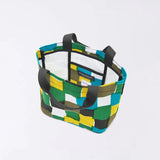 トートバッグ（横型）｜市松柄｜手染め生地 帆布 綿100% コットン バッグ 日本製｜京都職人仕上げ 【 Fuwa Market オリジナル 】 Fuwa Market