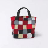 トートバッグ（横型）｜市松柄｜手染め生地 帆布 綿100% コットン バッグ 日本製｜京都職人仕上げ 【 Fuwa Market オリジナル 】 Fuwa Market