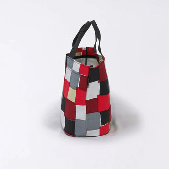 トートバッグ（横型）｜市松柄｜手染め生地 帆布 綿100% コットン バッグ 日本製｜京都職人仕上げ 【 Fuwa Market オリジナル 】 Fuwa Market