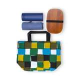 トートバッグ（横型）｜市松柄｜手染め生地 帆布 綿100% コットン バッグ 日本製｜京都職人仕上げ 【 Fuwa Market オリジナル 】 Fuwa Market