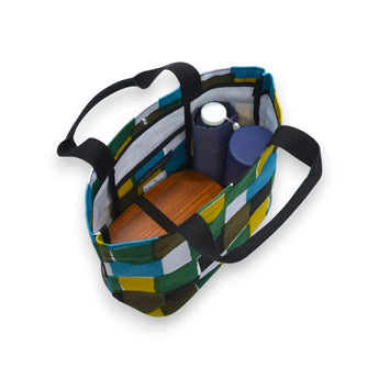 トートバッグ（横型）｜市松柄｜手染め生地 帆布 綿100% コットン バッグ 日本製｜京都職人仕上げ 【 Fuwa Market オリジナル 】 Fuwa Market