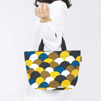 トートバッグ（横型）｜青海波柄｜手染め生地 帆布 綿100% コットン バッグ 日本製｜京都職人仕上げ 【 Fuwa Market オリジナル 】 Fuwa Market