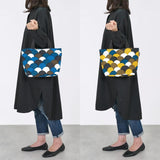 トートバッグ（横型）｜青海波柄｜手染め生地 帆布 綿100% コットン バッグ 日本製｜京都職人仕上げ 【 Fuwa Market オリジナル 】 Fuwa Market