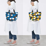 トートバッグ（横型）｜青海波柄｜手染め生地 帆布 綿100% コットン バッグ 日本製｜京都職人仕上げ 【 Fuwa Market オリジナル 】 Fuwa Market