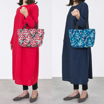 トートバッグ（横型）｜南天柄｜手染め生地 帆布 綿100% コットン バッグ 日本製｜京都職人仕上げ 【 Fuwa Market オリジナル 】 Fuwa Market