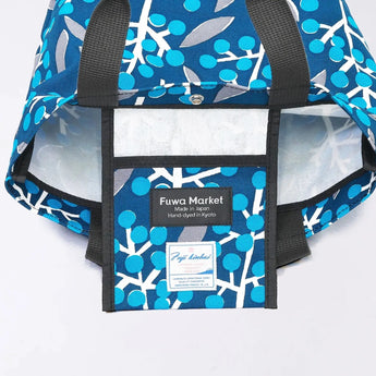 トートバッグ（横型）｜南天柄｜手染め生地 帆布 綿100% コットン バッグ 日本製｜京都職人仕上げ 【 Fuwa Market オリジナル 】 Fuwa Market