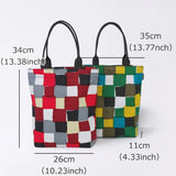 トートバッグ（縦型）｜市松柄｜手染め生地 帆布 綿100% コットン バッグ 日本製｜京都職人仕上げ 【 Fuwa Market オリジナル 】 Fuwa Market