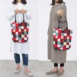 トートバッグ（縦型）｜市松柄｜手染め生地 帆布 綿100% コットン バッグ 日本製｜京都職人仕上げ 【 Fuwa Market オリジナル 】 Fuwa Market