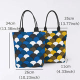 トートバッグ（縦型）｜青海波柄｜手染め生地 帆布 綿100% コットン バッグ 日本製｜京都職人仕上げ 【 Fuwa Market オリジナル 】 Fuwa Market