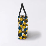 トートバッグ（縦型）｜青海波柄｜手染め生地 帆布 綿100% コットン バッグ 日本製｜京都職人仕上げ 【 Fuwa Market オリジナル 】 Fuwa Market