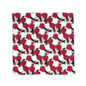 ハンカチ｜梅柄｜手染め生地 帆布 綿100% 綿 やわらかいタオル 二重ガーゼ 日本製｜幸せの文様 【 Fuwa Market オリジナル 】 Fuwa Market