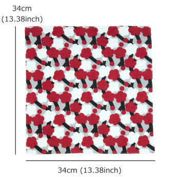 ハンカチ｜梅柄｜手染め生地 帆布 綿100% 綿 やわらかいタオル 二重ガーゼ 日本製｜幸せの文様 【 Fuwa Market オリジナル 】 Fuwa Market