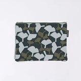 フラットポーチ｜銀杏柄｜手染め生地 帆布 綿100% コットン ポーチ 日本製｜幸せの文様 【 Fuwa Market オリジナル 】 Fuwa Market