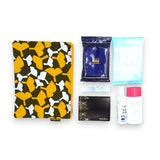 フラットポーチ｜銀杏柄｜手染め生地 帆布 綿100% コットン ポーチ 日本製｜幸せの文様 【 Fuwa Market オリジナル 】 Fuwa Market