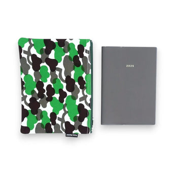 フラットポーチ｜松柄｜手染め生地 帆布 綿100% コットン ポーチ 日本製｜幸せの文様 【 Fuwa Market オリジナル 】 Fuwa Market