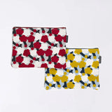 フラットポーチ｜梅柄｜手染め生地 帆布 綿100% コットン ポーチ 日本製｜幸せの文様 【 Fuwa Market オリジナル 】 Fuwa Market