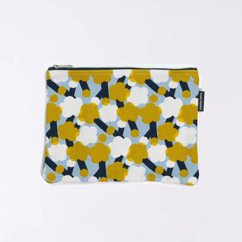 フラットポーチ｜梅柄｜手染め生地 帆布 綿100% コットン ポーチ 日本製｜幸せの文様 【 Fuwa Market オリジナル 】 Fuwa Market