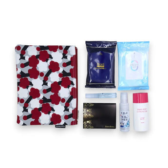 フラットポーチ｜梅柄｜手染め生地 帆布 綿100% コットン ポーチ 日本製｜幸せの文様 【 Fuwa Market オリジナル 】 Fuwa Market