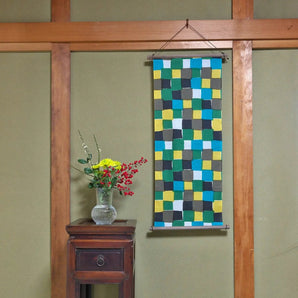 手ぬぐい｜市松柄｜手染め生地 手ぬぐい 綿100% コットン 日本製｜京都職人仕上げ 【 Fuwa Market オリジナル 】 Fuwa Market