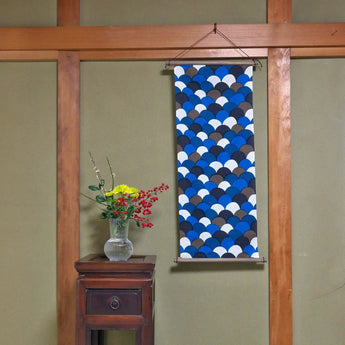 手ぬぐい｜青海波柄｜手染め生地 手ぬぐい 綿100% コットン 日本製｜京都職人仕上げ 【 Fuwa Market オリジナル 】 Fuwa Market