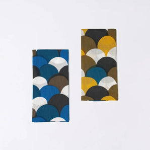 手ぬぐい｜青海波柄｜手染め生地 手ぬぐい 綿100% コットン 日本製｜京都職人仕上げ 【 Fuwa Market オリジナル 】 Fuwa Market