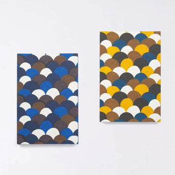 御朱印帖｜大判サイズ (B6) ｜青海波柄｜手染め和紙 朱印帖 蛇腹式 日本製｜京都職人仕上げ 【 Fuwa Market オリジナル 】 Fuwa Market