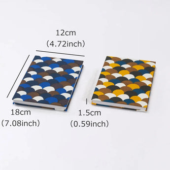 御朱印帖｜大判サイズ (B6) ｜青海波柄｜手染め和紙 朱印帖 蛇腹式 日本製｜京都職人仕上げ 【 Fuwa Market オリジナル 】 Fuwa Market